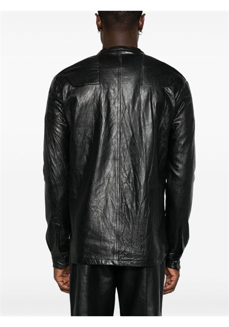 camicia girdered larry uomo nerain in pelle RICK OWENS | RU02D6725 LBW09